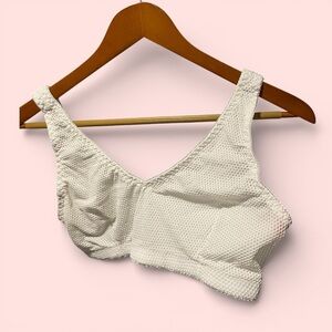 Cute mesh triple stretch bralette semi sheer Dream Products fairy coquette sz 38